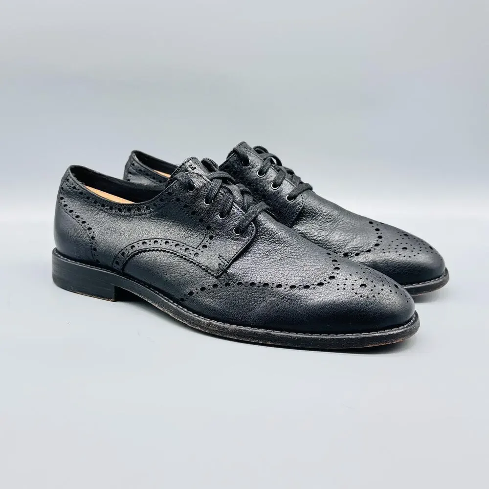 Cole Haan Shoes Mens 10 Black Grand 360 Wingtip Oxford Dress Casual Comfort